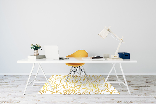 Office chair floor protector Golden ornament