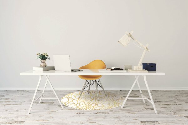 Office chair floor protector Golden ornament