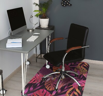 Office chair mat purple jungle