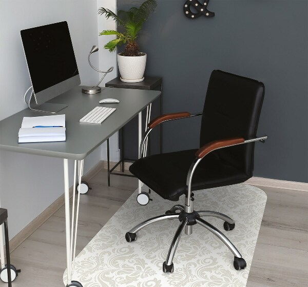 Office chair mat oriental pattern
