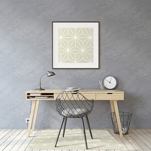 Office chair mat geometric pattern