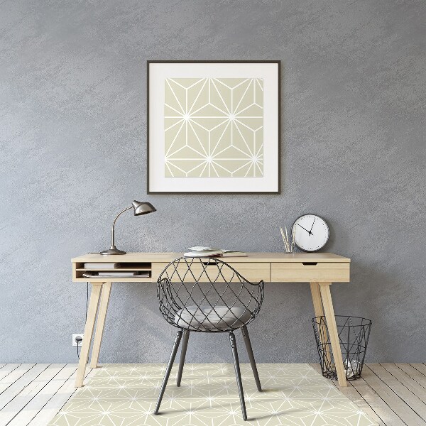 Office chair mat geometric pattern