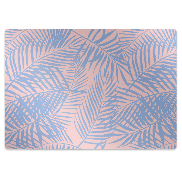 Office chair floor protector palm leaves