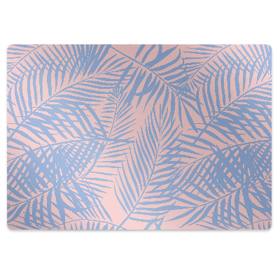 Office chair floor protector palm leaves