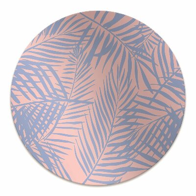 Office chair floor protector palm leaves