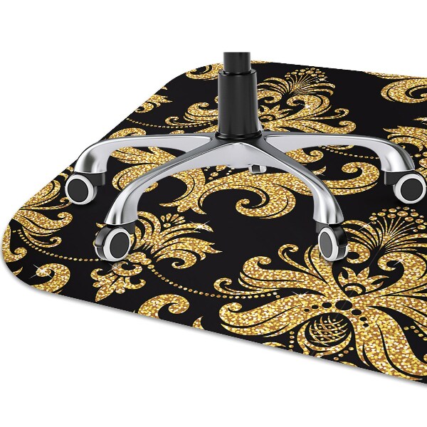 Office chair floor protector Golden ornament