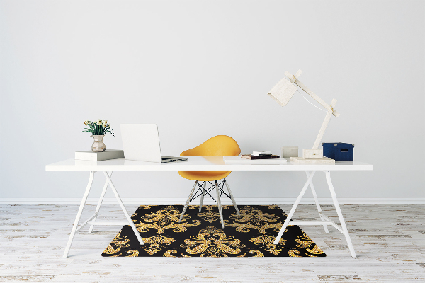 Office chair floor protector Golden ornament