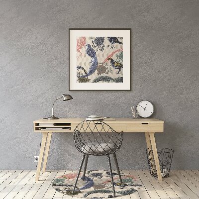 Chair mat painted quail