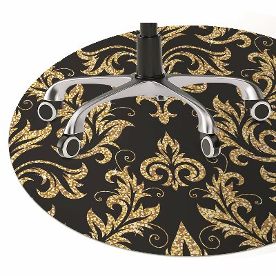 Office chair floor protector Golden ornament