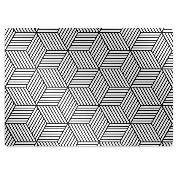 Chair mat geometric cubes