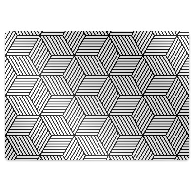 Chair mat geometric cubes