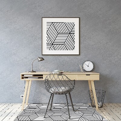 Chair mat geometric cubes