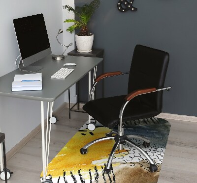 Office chair mat Autumn colors