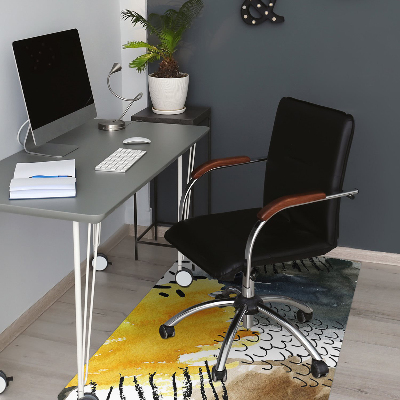 Office chair mat Autumn colors
