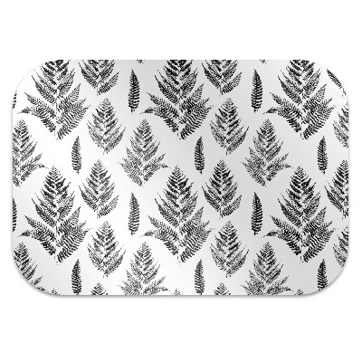 Office chair floor protector fern leaves