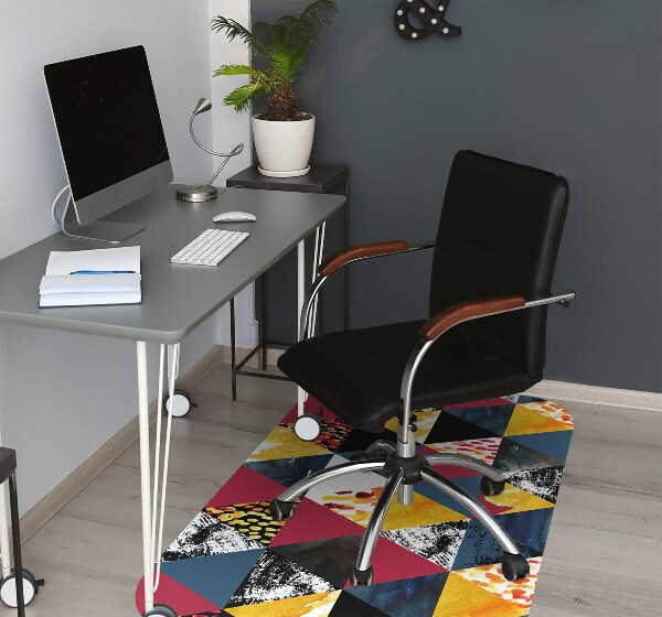 Chair mat floor panels protector autumn mosaic