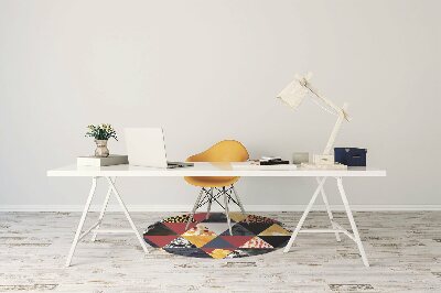 Chair mat floor panels protector autumn mosaic