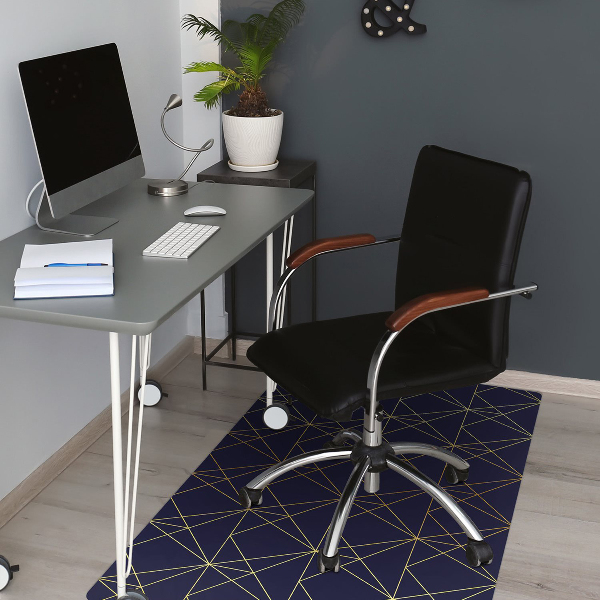 Desk chair mat triangles pattern