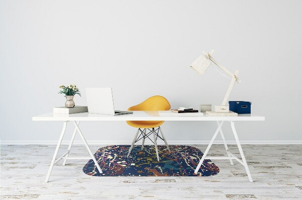 Office chair floor protector watercolor stains