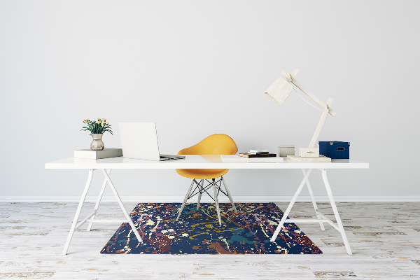 Office chair floor protector watercolor stains