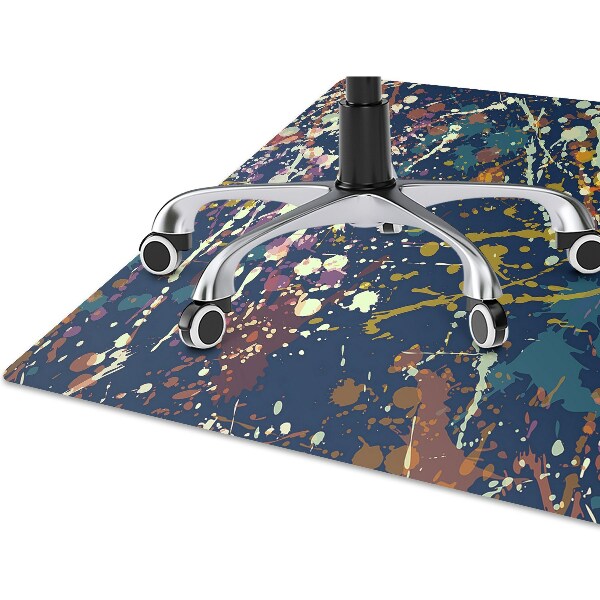 Office chair floor protector watercolor stains