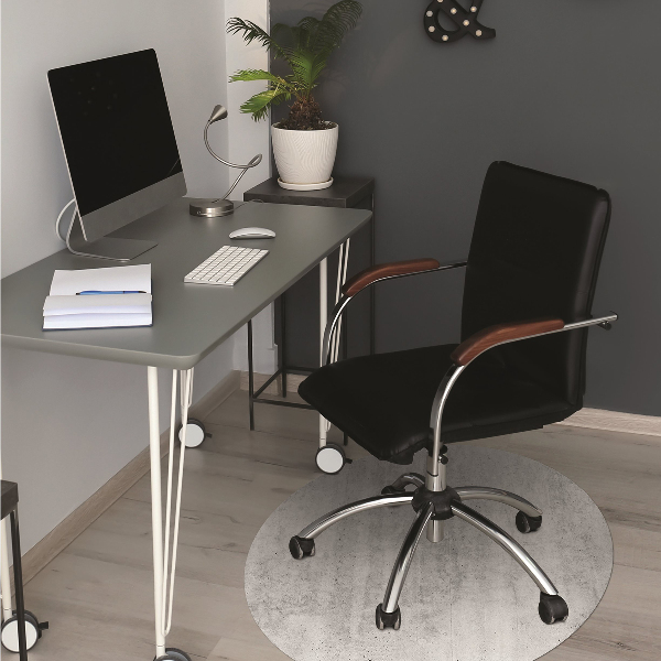 Desk chair mat gray concrete