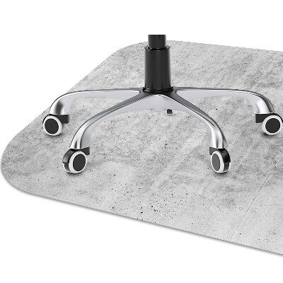 Desk chair mat gray concrete