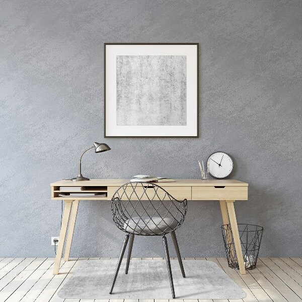Desk chair mat gray concrete