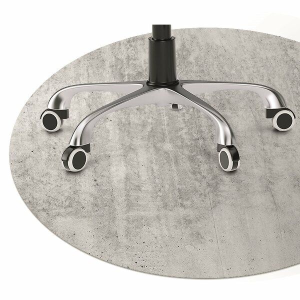 Desk chair mat gray concrete
