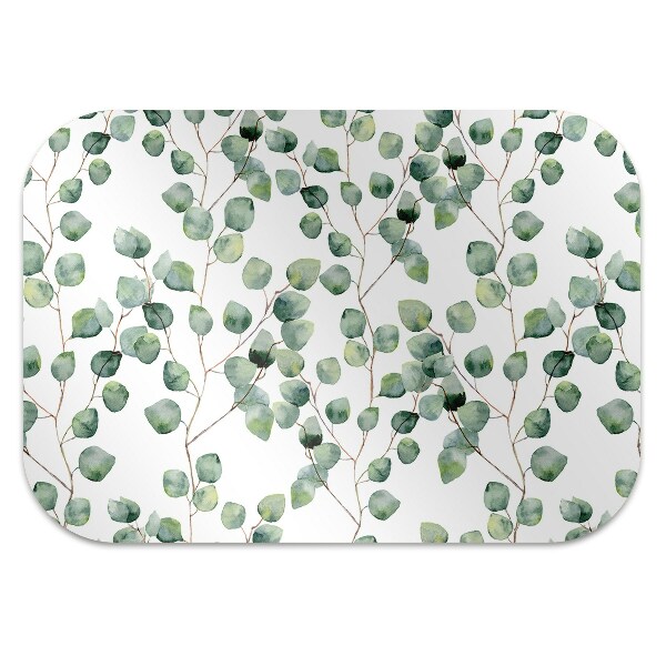 Chair mat floor panels protector Twigs with leaves