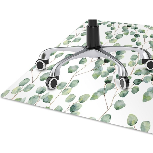 Chair mat floor panels protector Twigs with leaves