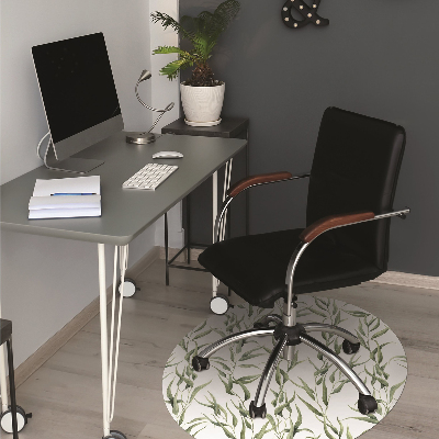 Office chair floor protector eucalyptus leaves