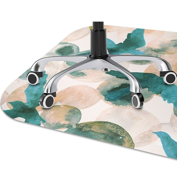 Office chair floor protector birds painted