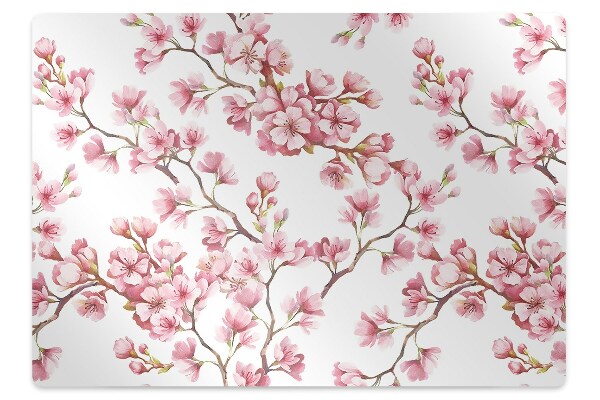 Office chair mat Cherry blossoms