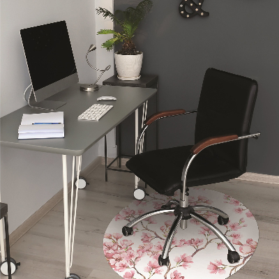 Office chair mat Cherry blossoms