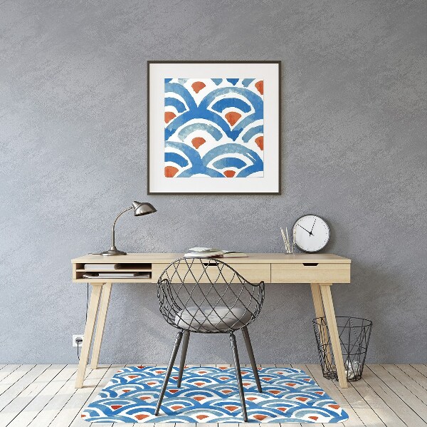 Desk chair mat Fish scales