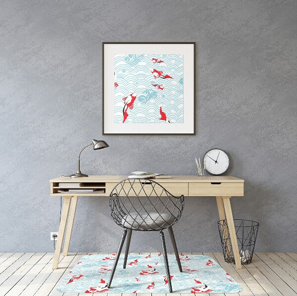 Office chair mat koi carp