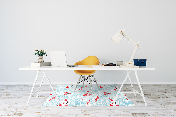 Office chair mat koi carp