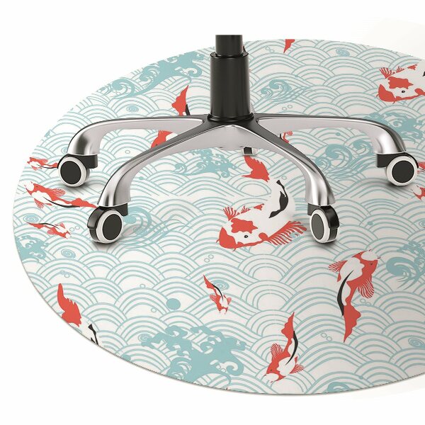 Office chair mat koi carp