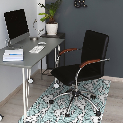 Office chair floor protector clouds drawing