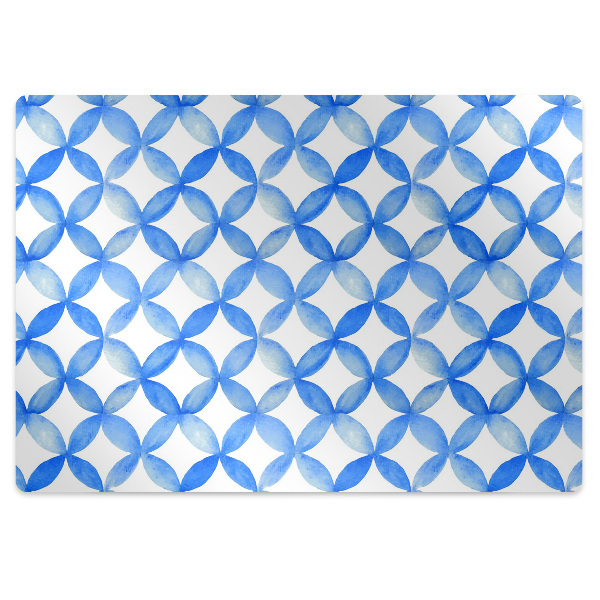 Office chair mat blue circles