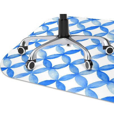 Office chair mat blue circles