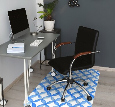 Office chair mat blue circles