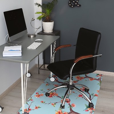 Office chair mat blooming tree