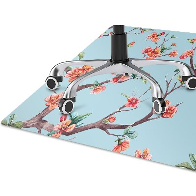 Office chair mat blooming tree