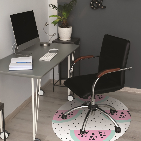 Office chair mat Watermelons and dots