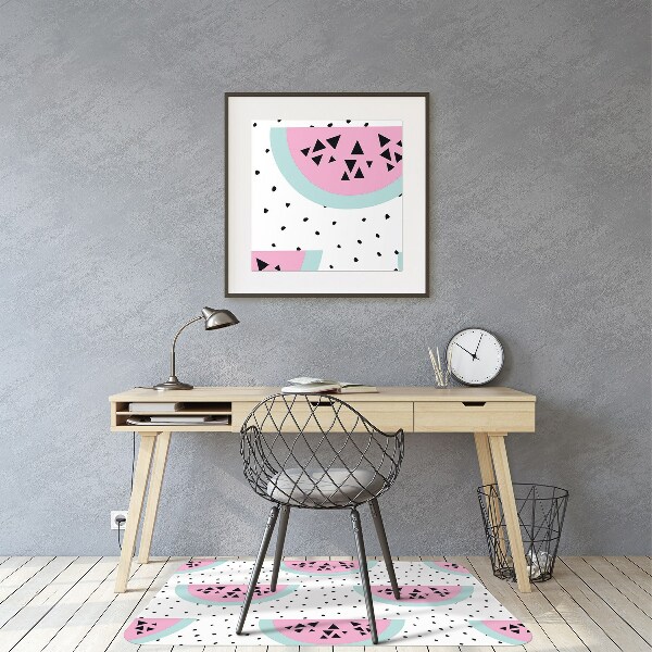 Office chair mat Watermelons and dots