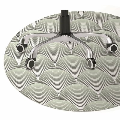 Office chair floor protector pattern semicircles
