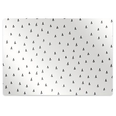 Office chair mat drawn drops