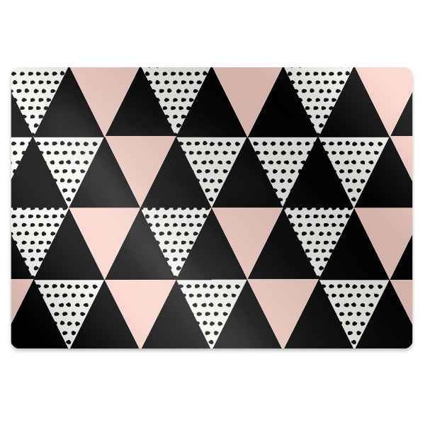 Office chair mat geometrical triangles